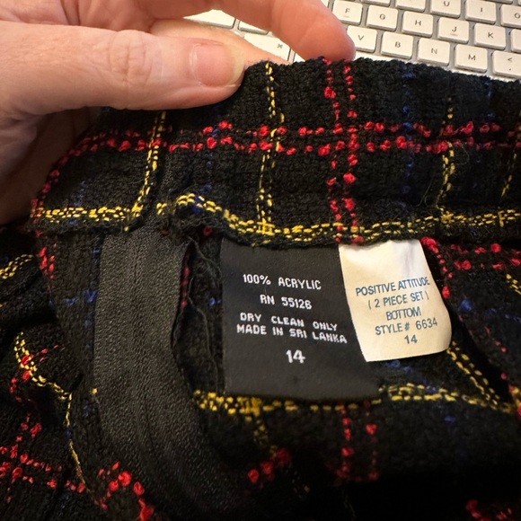 Y2K vintage Positive Attitude suit blazer skirt size 14 - Picture 9 of 10